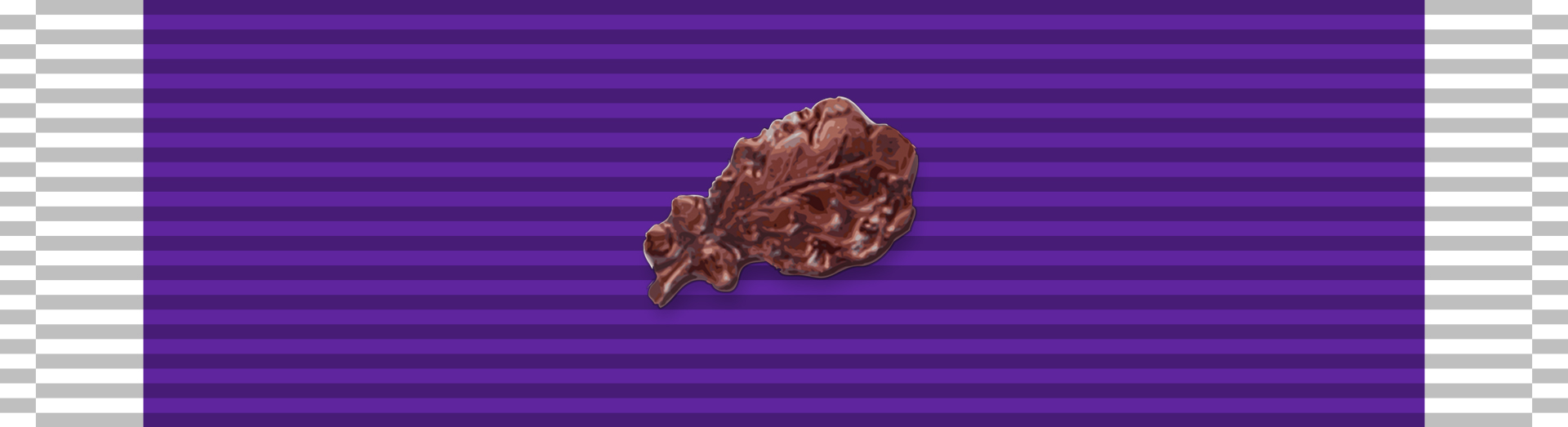 Purple Heart Medal with Oak Leaf Cluster